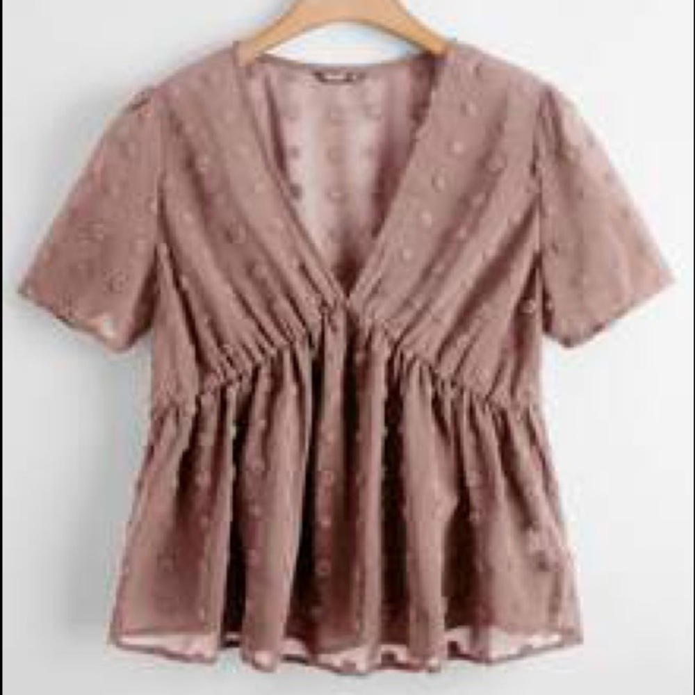 Pink patterned and textured dress shirt